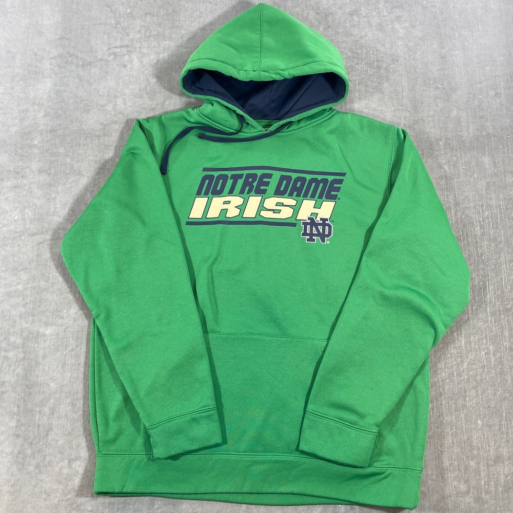 Notre Dame Fighting Irish Men's‎ Large Green Hoodie Sweatshirt